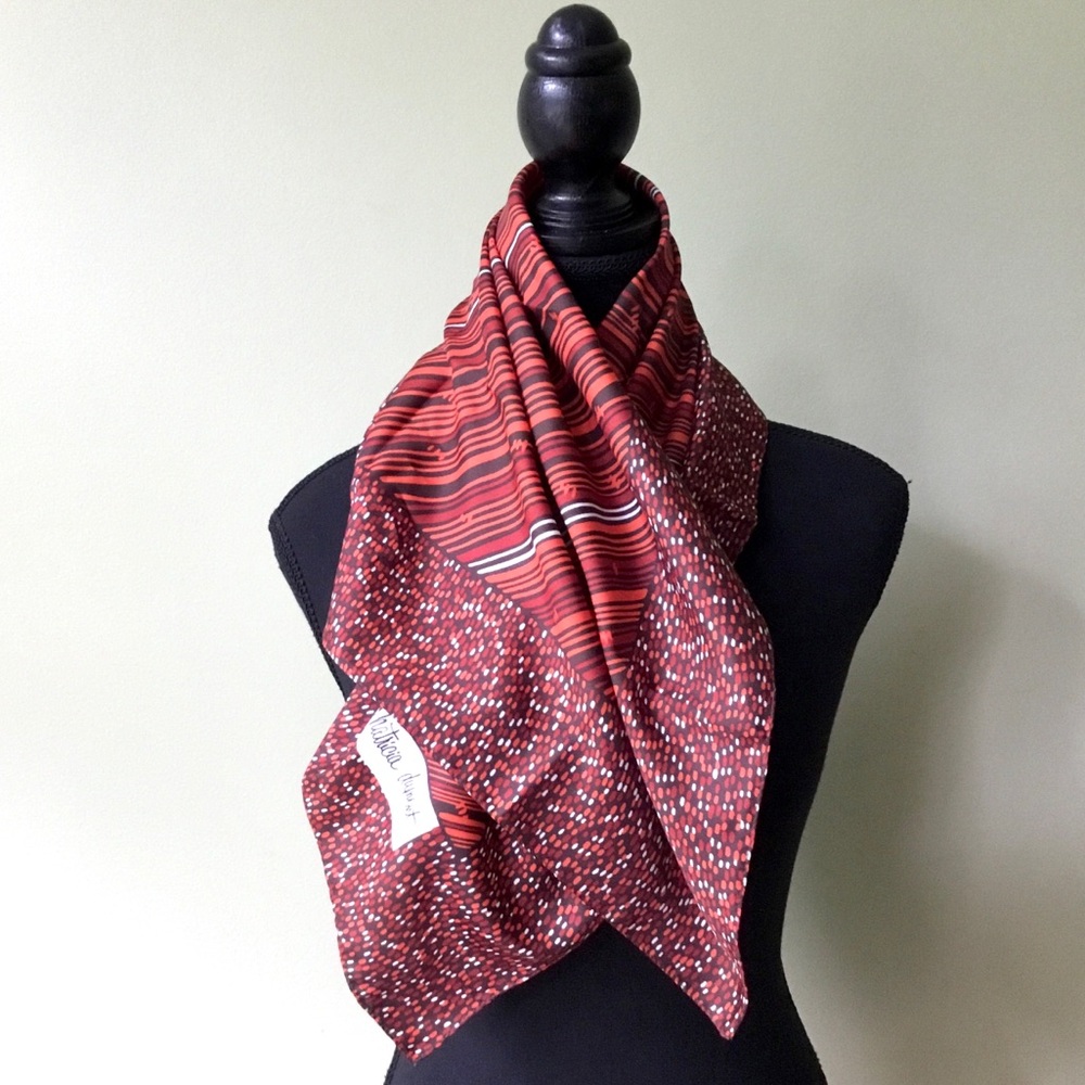 Patricia Dumont Vintage Abstract Geometric Square Italy Scarf